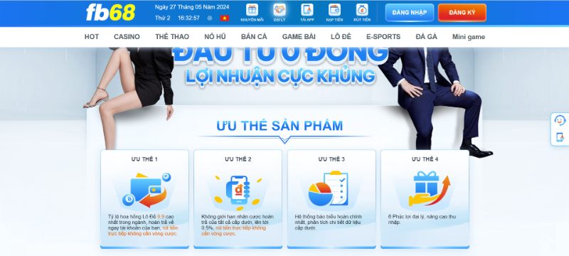 Quyền lợi nhận được là gì khi trở thành đại lý FB68?