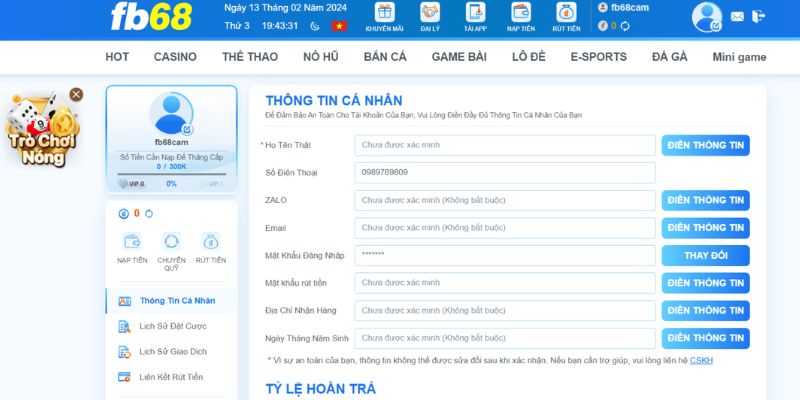 Rút tiền FB68 cần thoả mãn điều kiện gì?